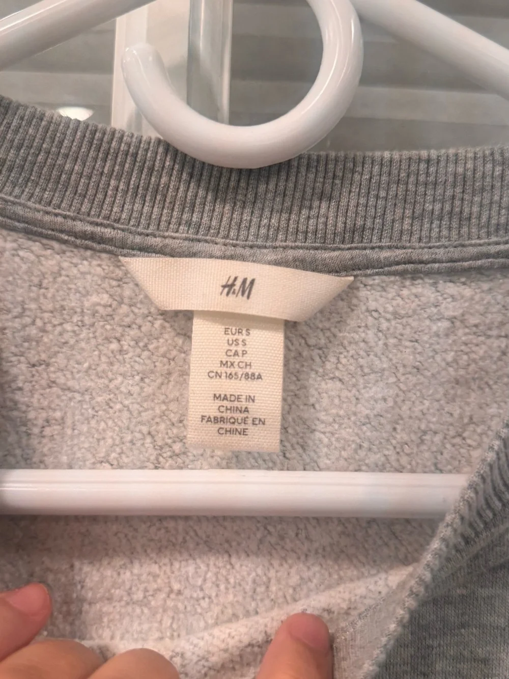 H&M Gray Crewneck Sweatshirt with Blue 'BOSTON' Graphic